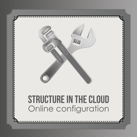 Technical support design over gray background.のイラスト素材