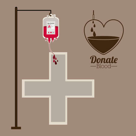 Medical design over brown background, vector illustrationのイラスト素材