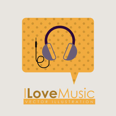 Music design over beige background, vector illustrationのイラスト素材