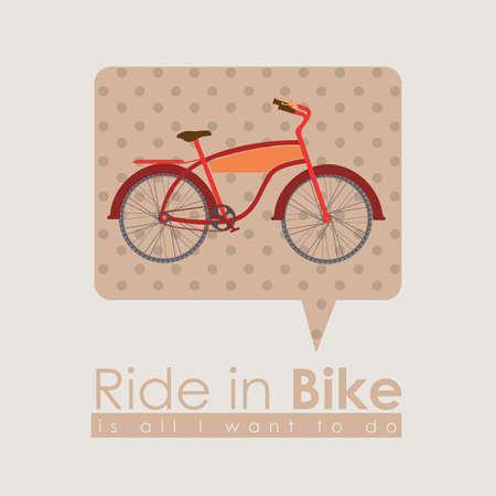 Bike design over beige background, vector illustrationのイラスト素材
