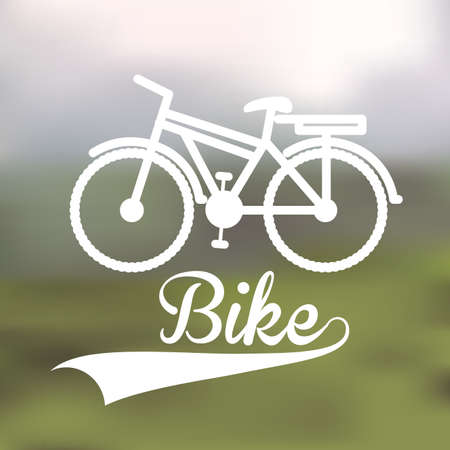 Bike design over blur background, vector illustrationのイラスト素材