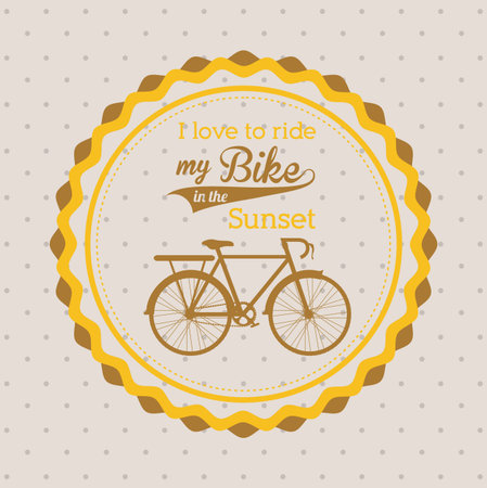 Bike design over beige background, vector illustrationのイラスト素材