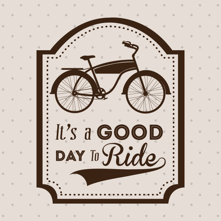 Bike design over beige background, vector illustrationのイラスト素材