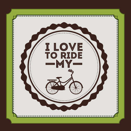 Bike design over brown background, vector illustrationのイラスト素材