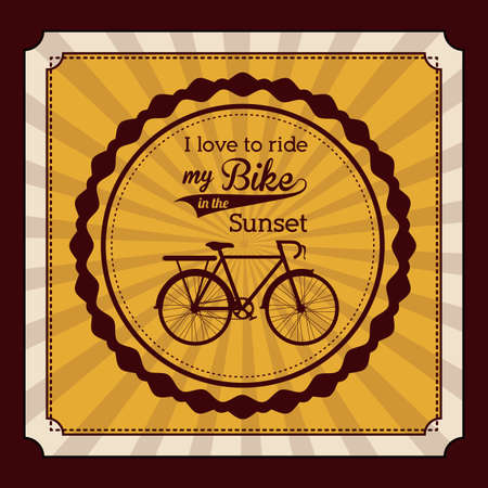 Bike design over brown background, vector illustrationのイラスト素材