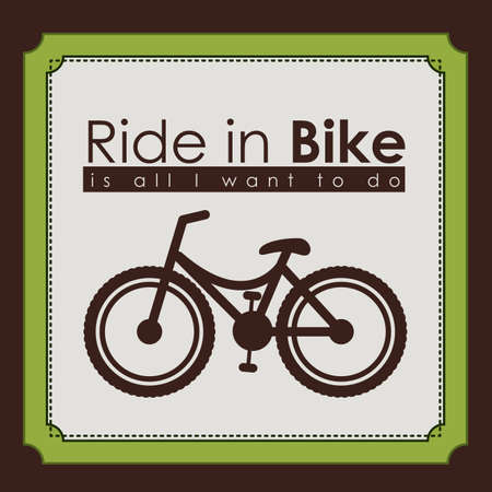 Bike design over brown background, vector illustrationのイラスト素材