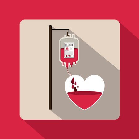 Medical design over red background, vector illustrationのイラスト素材