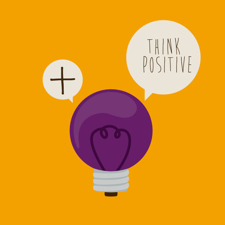 Bulb design over yellow background, vector illustrationのイラスト素材