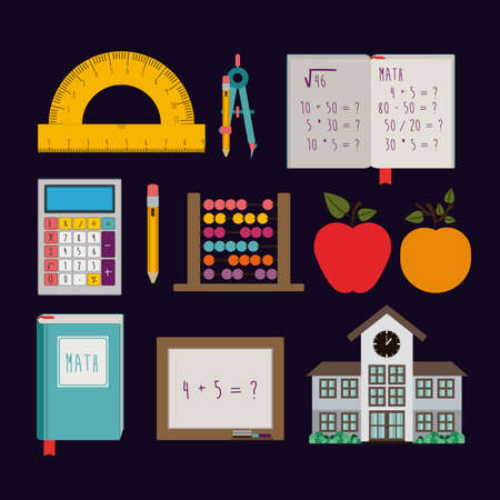 Education design over blue background, vector illustrationのイラスト素材