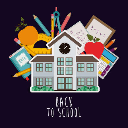 Education design over blue background, vector illustrationのイラスト素材