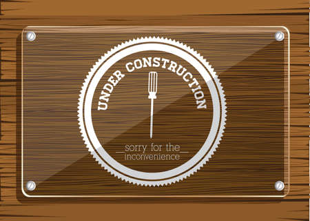 Tools design over wooden background, vector illustrationのイラスト素材