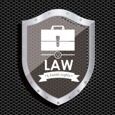 Law design over metal background, vector illustrationのイラスト素材