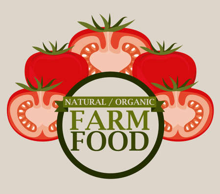 Farm design over beige background, vector illustrationのイラスト素材