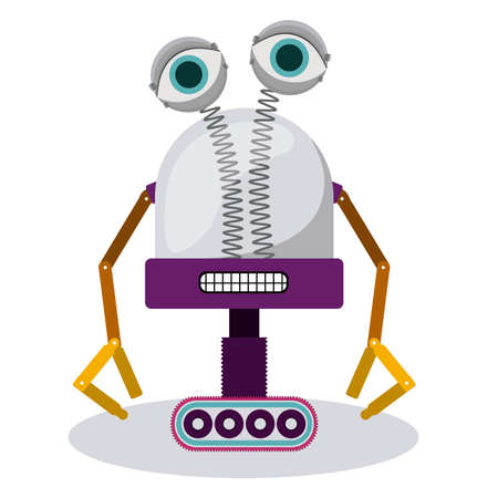 Robot design over white background, vector illustrationのイラスト素材