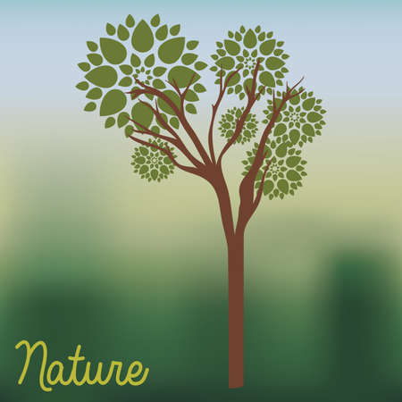 Ecology design over blur background, vector illustrationのイラスト素材