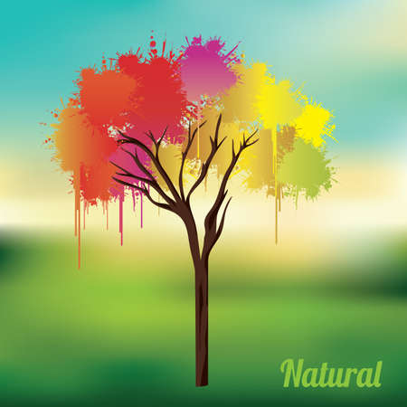 Ecology design over blur background, vector illustrationのイラスト素材