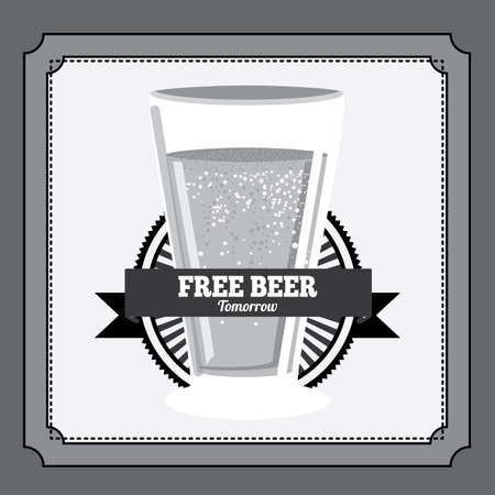 Beer design over gray background, vector illustrationのイラスト素材