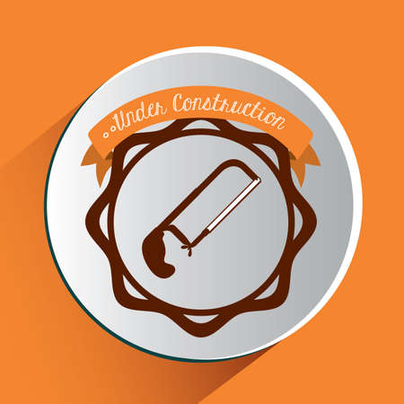 Tools design over orange background, vector illustrationのイラスト素材