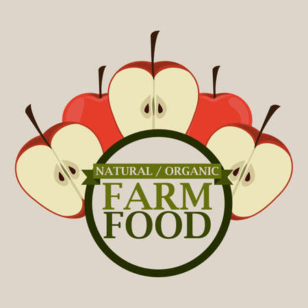 Farm design over beige background, vector illustrationのイラスト素材