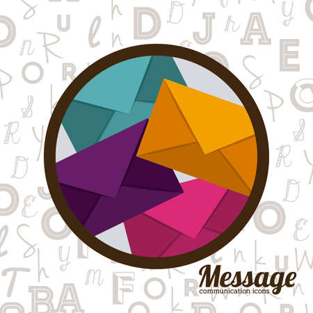 Email design over white background, vector illustrationのイラスト素材