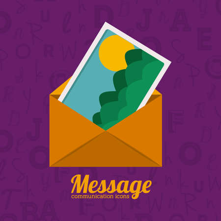 Email design over white background, vector illustrationのイラスト素材