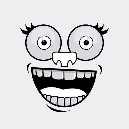 Cartoon design over white background, vector illustrationのイラスト素材