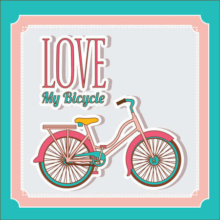 Bike design over blue background, vector illustrationのイラスト素材