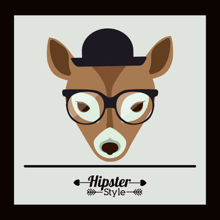 Animal design over black background, vector illustrationのイラスト素材