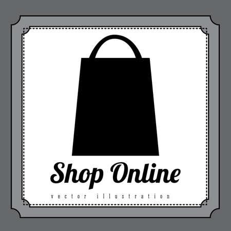 Shopping design over gray background, vector illustrationのイラスト素材