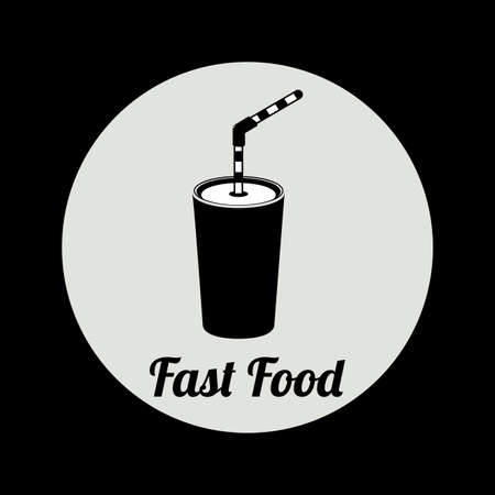 Food design over black background, vector illustrationのイラスト素材