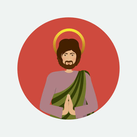 Christianity design over white background, vector illustrationのイラスト素材