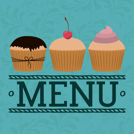 Restaurant design over blue background, vector illustrationのイラスト素材