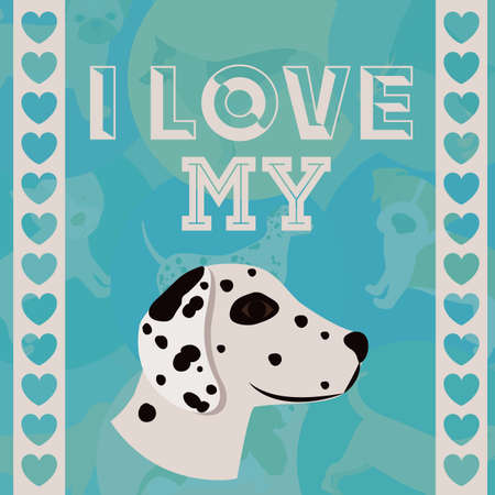 Pet design over blue background, vector illustrationのイラスト素材