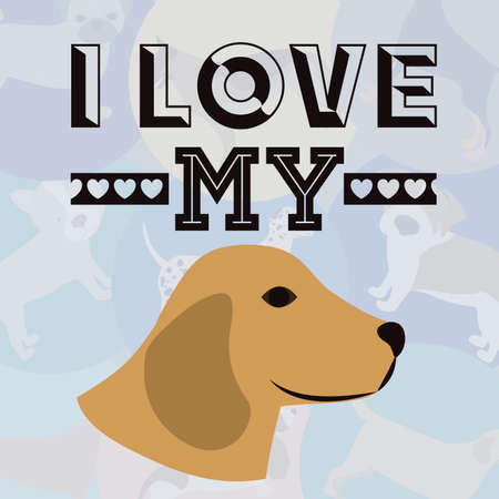 Pet design over white background, vector illustrationのイラスト素材