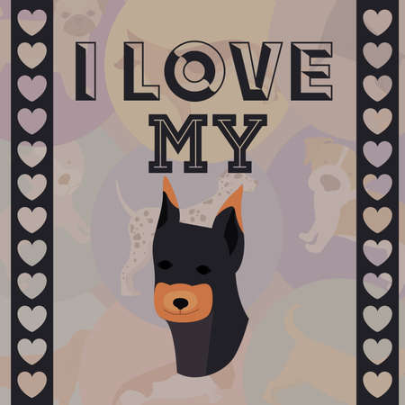 Pet design over beige background, vector illustrationのイラスト素材