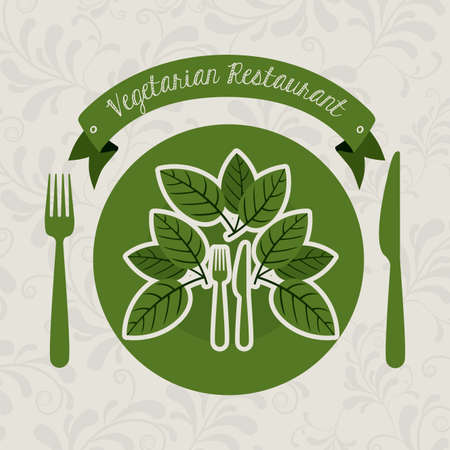 Restaurant design over beige background, vector illustrationのイラスト素材