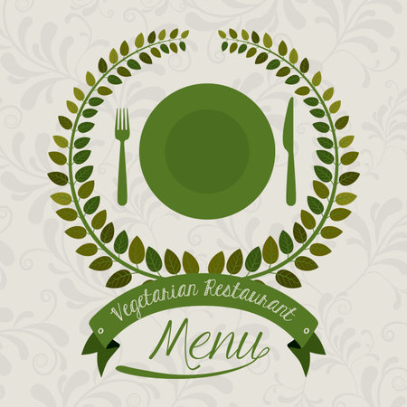 Restaurant design over beige background, vector illustrationのイラスト素材