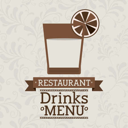 Restaurant design over beige background, vector illustrationのイラスト素材