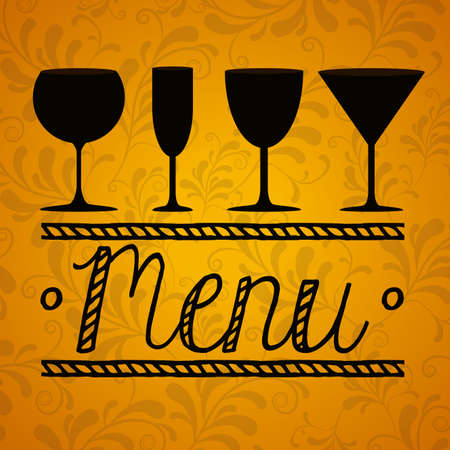 Restaurant design over yellow background, vector illustrationのイラスト素材