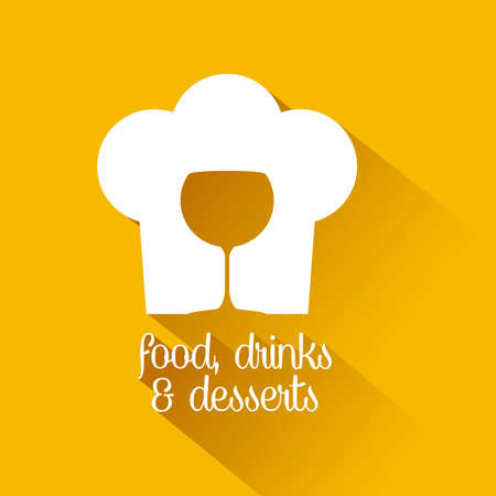 Restaurant design over yellow background, vector illustrationのイラスト素材