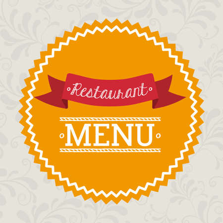Restaurant design over beige background, vector illustrationのイラスト素材