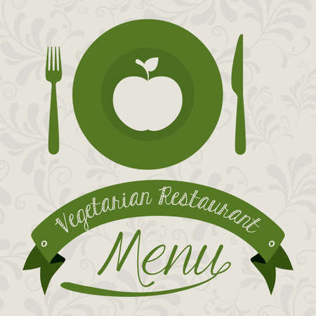 Restaurant design over beige background, vector illustrationのイラスト素材