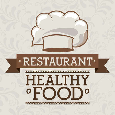 Restaurant design over beige background, vector illustrationのイラスト素材