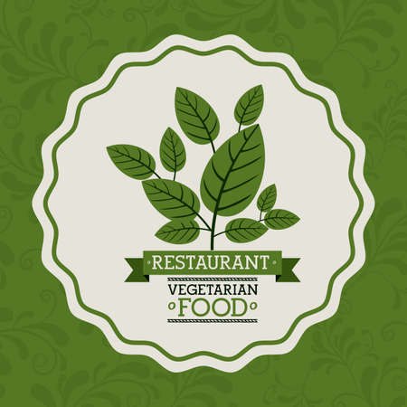 Restaurant design over green background, vector illustrationのイラスト素材