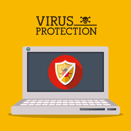 Security design over gray background, vector illustrationのイラスト素材