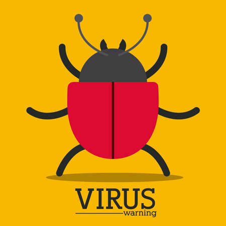 Security design over yellow background, vector illustrationのイラスト素材