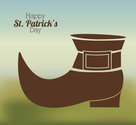 St patricks day design over blur background, vector illustrationのイラスト素材
