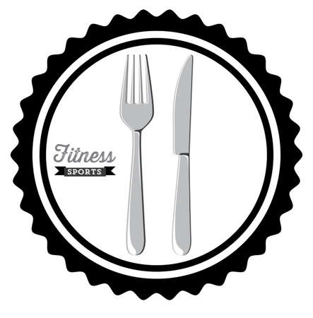 Fitness design over white background, vector illustrationのイラスト素材