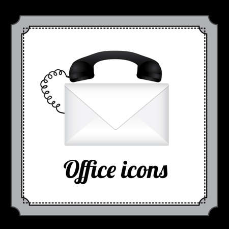 Office design over black background, vector illustrationのイラスト素材
