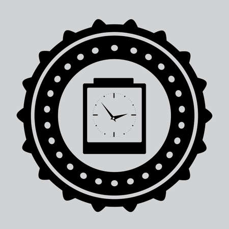 Time design over gray background, vector illustrationのイラスト素材